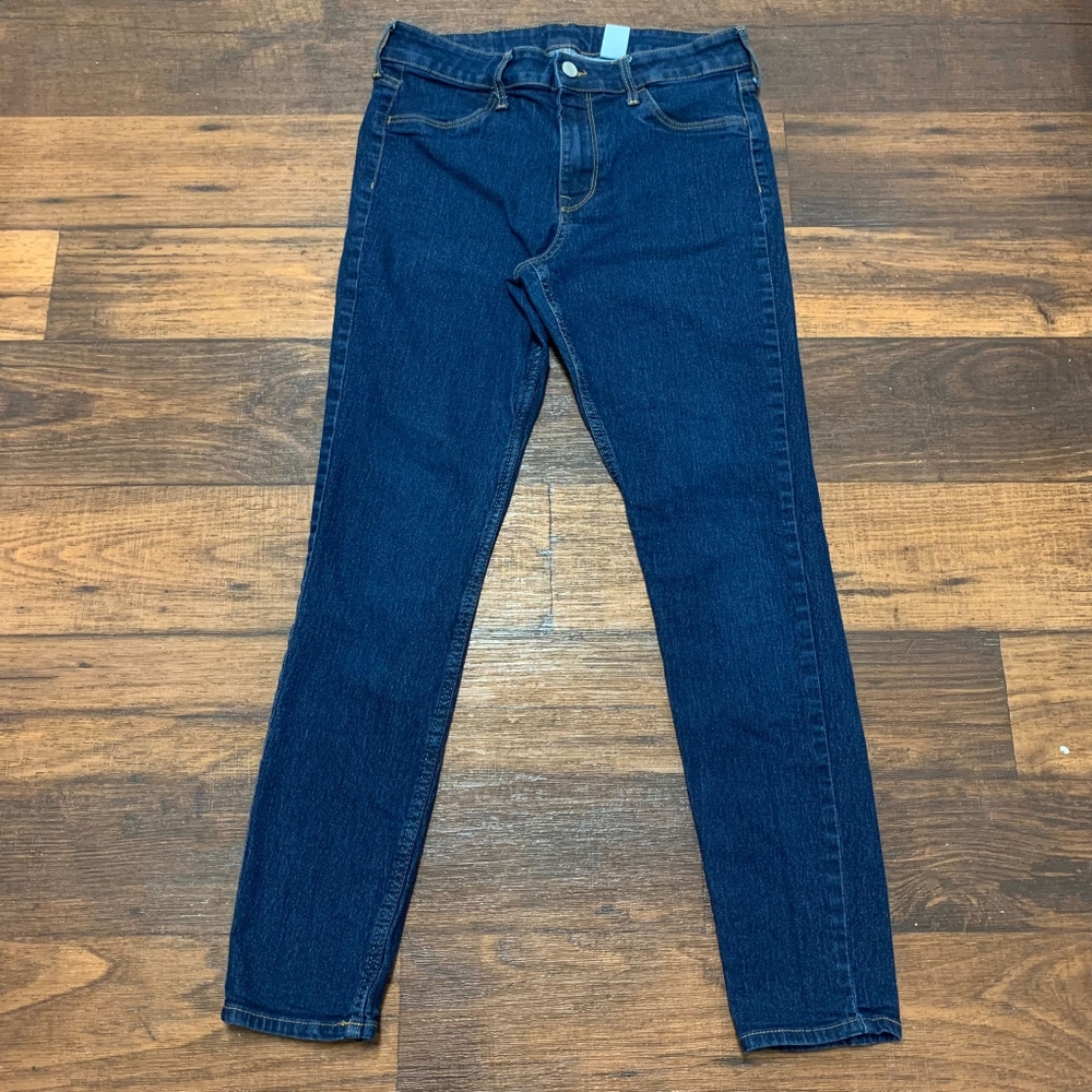 Skinny Ankle Girls High Waist Denim Jean Pants Blue Size 30, Inseam 27